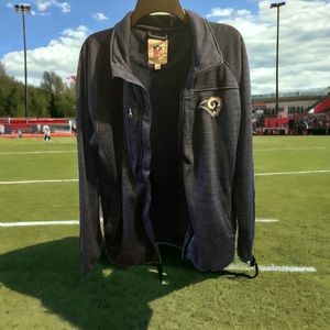 XL NFL Los Angeles Rams zip up sweatshirt navy blue